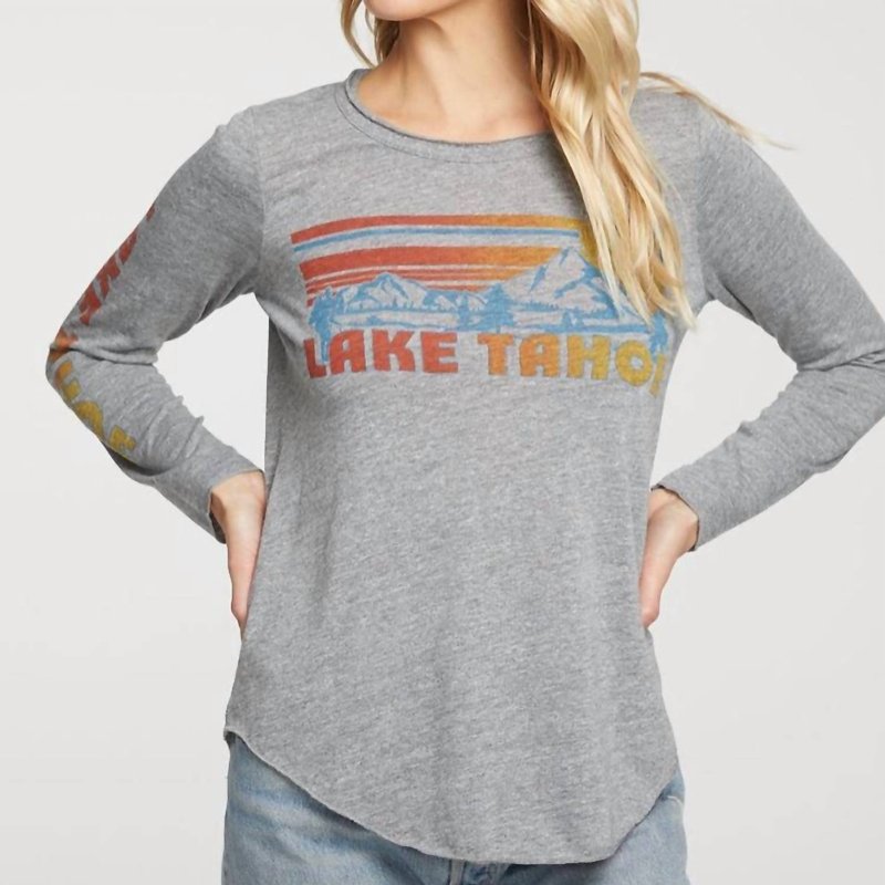 Shop Chaser Triblend Jersey Long Sleeve Crewneck In Grey