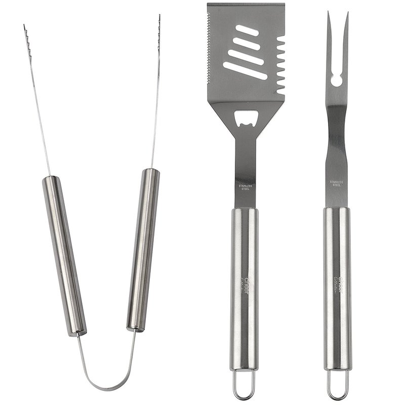 Cheer Collection 3 Piece Bbq Grilling Tool Set