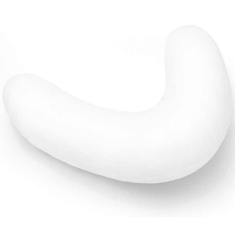 Cheer Collection Boomerang Shaped Bed Pillow, Side Sleeper Neck In White