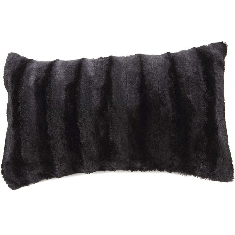 Shop Cheer Collection Faux Fur Throw Pillow Cover In Blue