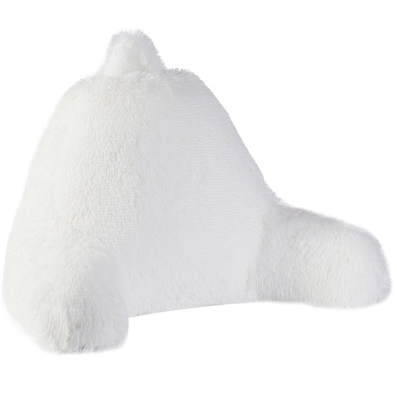 Cheer Collection Fluffy Reading Pillow In White