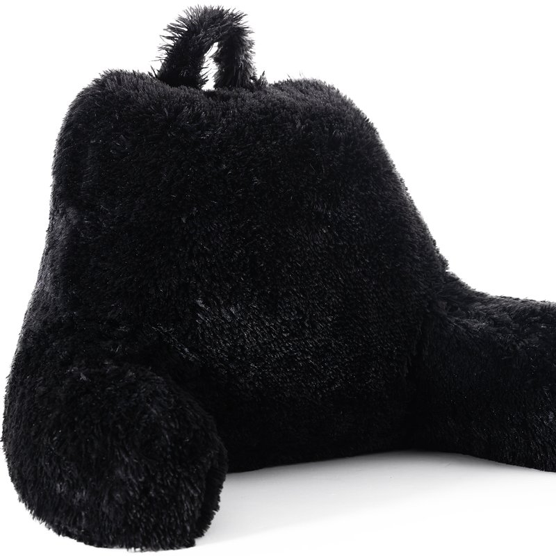Cheer Collection Fluffy Reading Pillow In Black