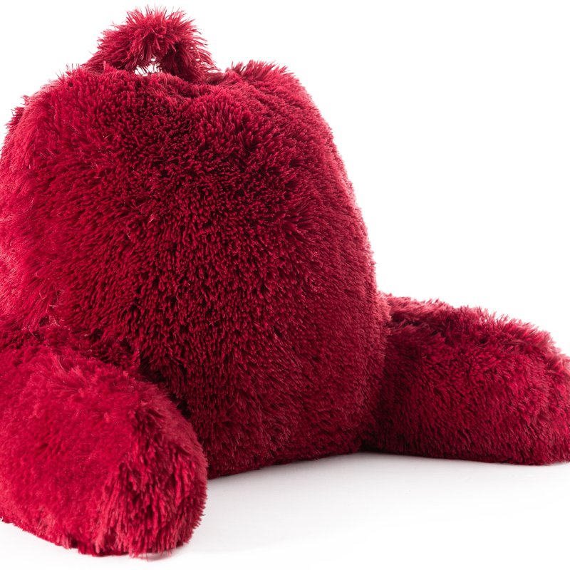 Cheer Collection Fluffy Reading Pillow In Red