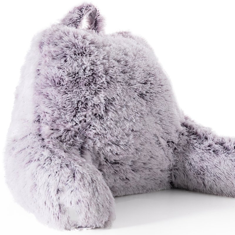 Cheer Collection Fluffy Reading Pillow In Purple