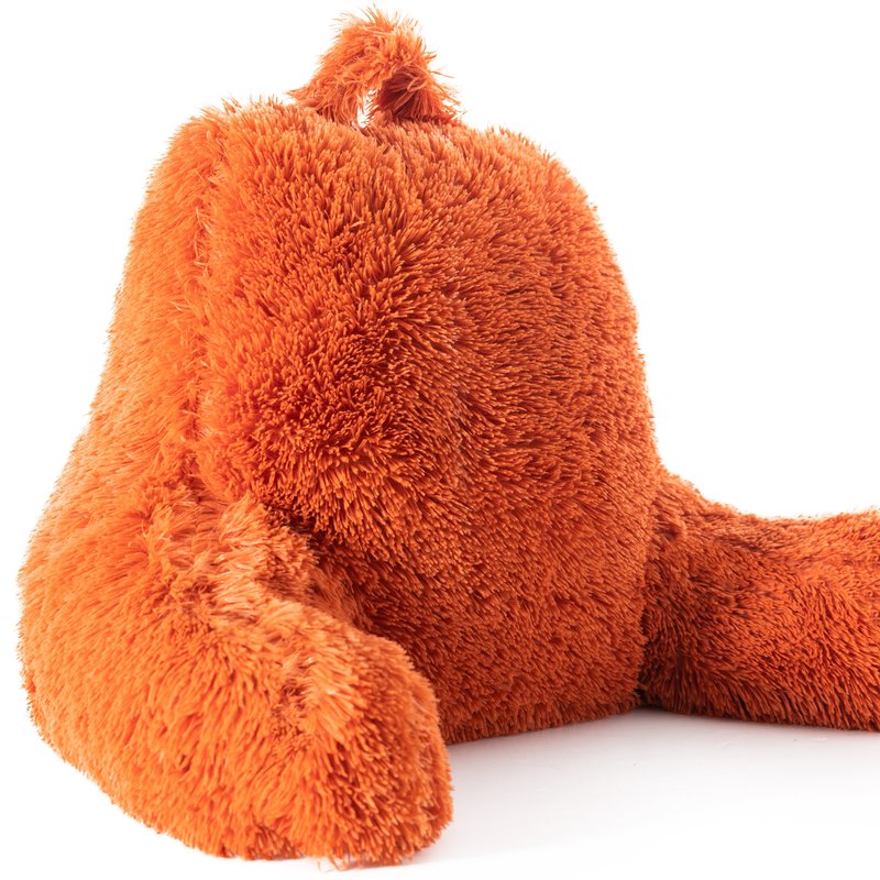 Cheer Collection Fluffy Reading Pillow In Orange