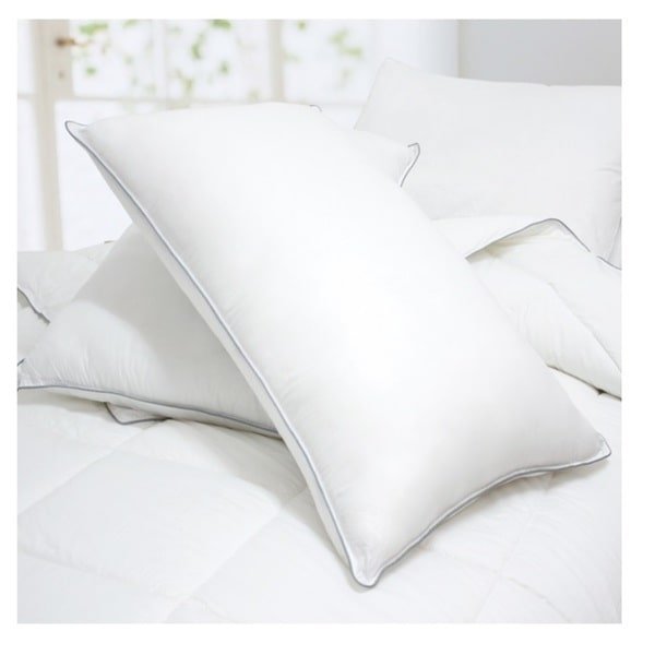Shop Cheer Collection Luxury Goose Down Alternative Pillows (set Of 2) In White