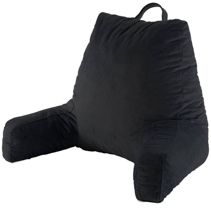 Cheer Collection Shredded Memory Foam Tv Pillow & Backrest In Black
