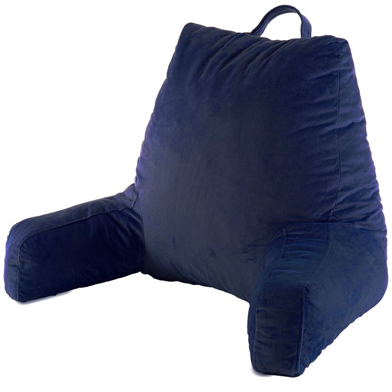 Cheer Collection Shredded Memory Foam Tv Pillow & Backrest In Blue