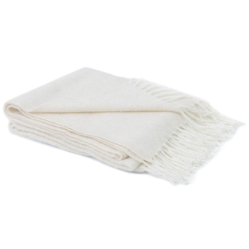 Cheer Collection Ultra Soft Knit Throw Blanket In White