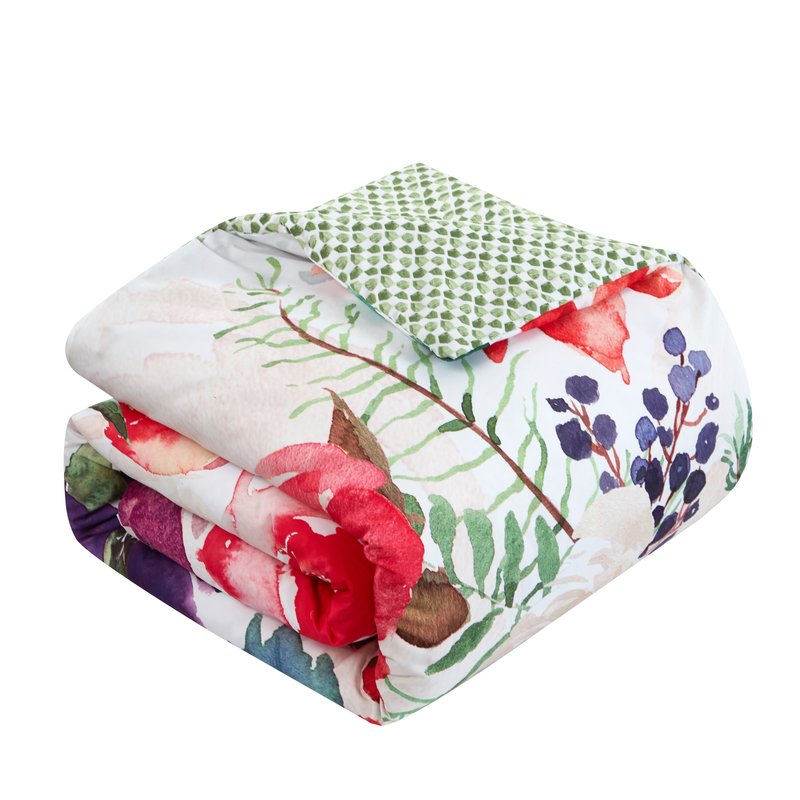 Chic Home Design Philena 5 Piece Reversible Comforter Set In Purple