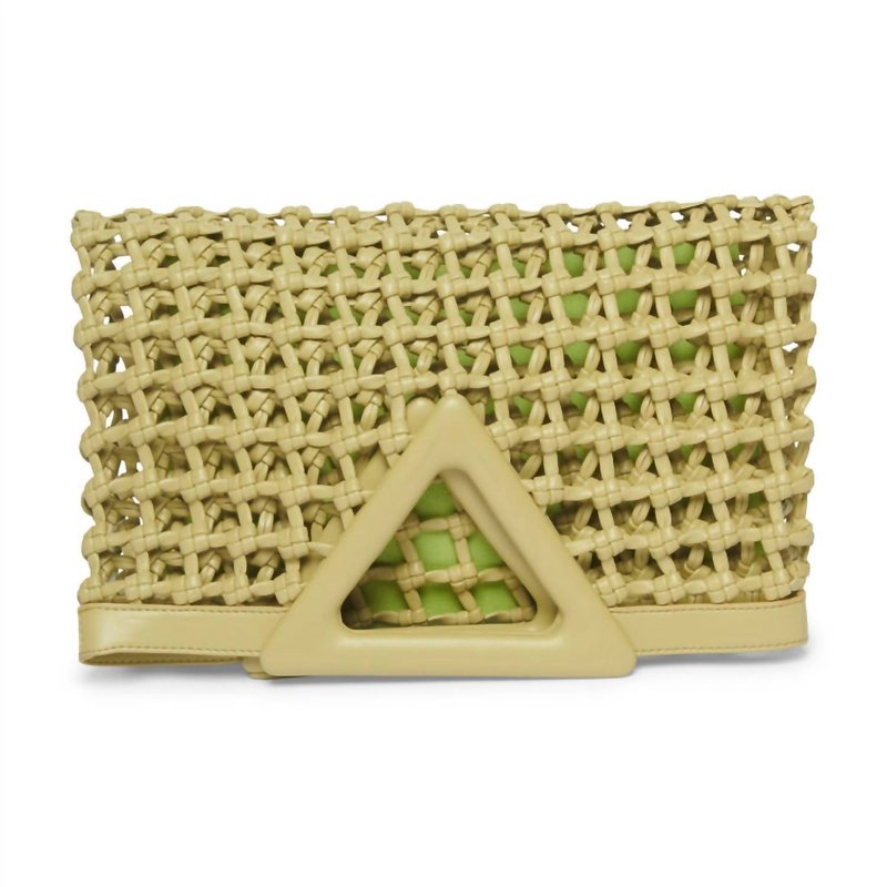 Shop Chinese Laundry Avalon Woven Fold-over Clutch In Green