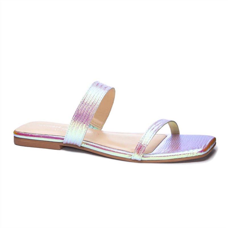 Shop Chinese Laundry Deana Leather Sandal In Purple