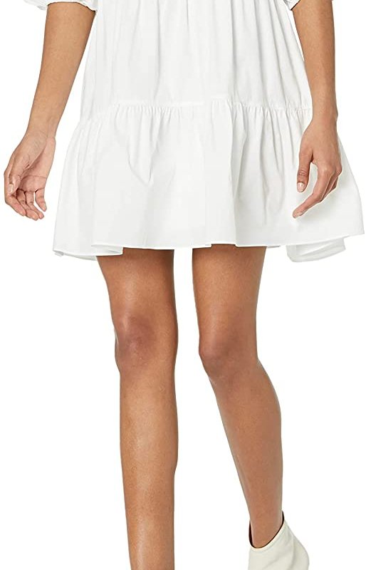 Cinq À Sept Women's Lynn White Cotton Bow Detail Mini Dress