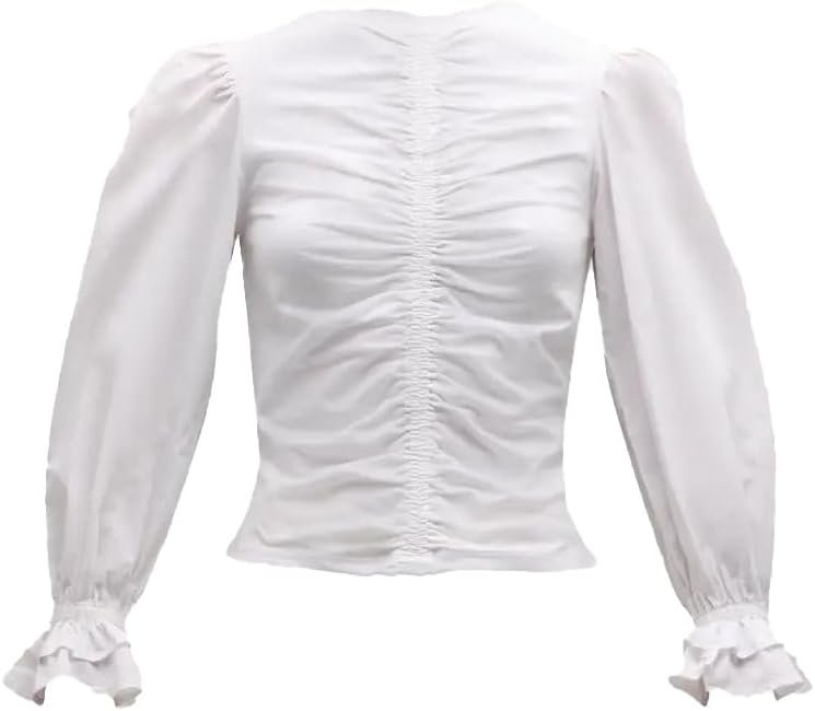 Shop Cinq À Sept Women's Mahnaz Ruched Poplin Puff-sleeve Top In White