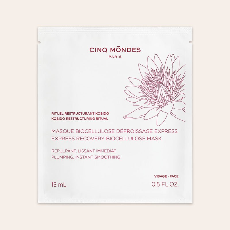 Cinq Mondes Express Recovery Biocellulose Mask In White