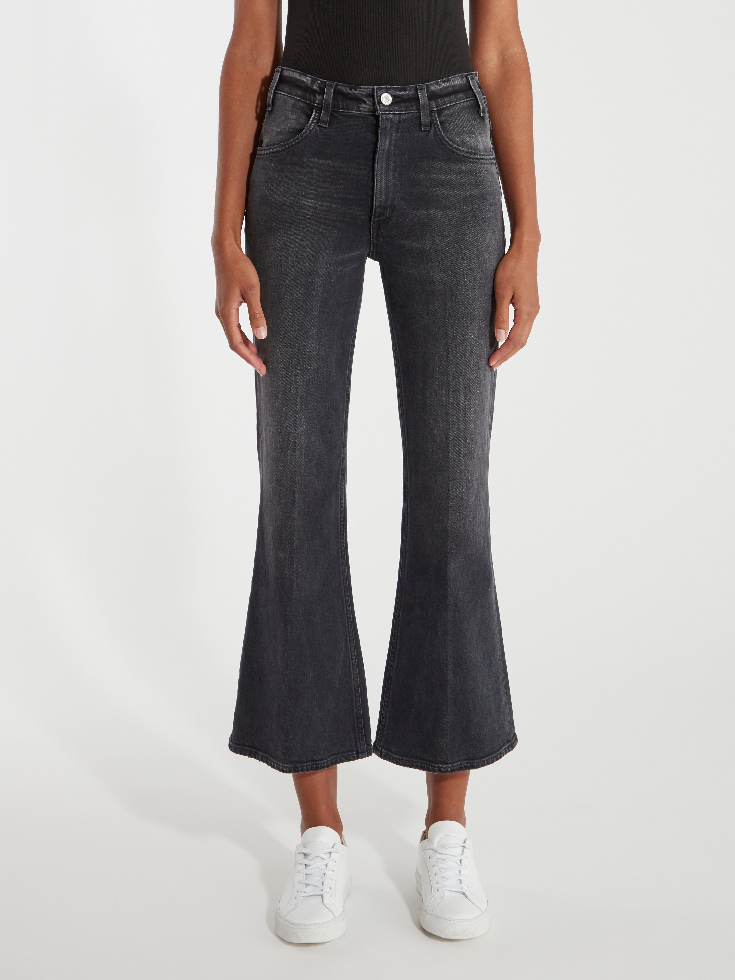 Citizens Of Humanity Amelia High Rise Vintage Cropped Flare Jeans In Never Ending
