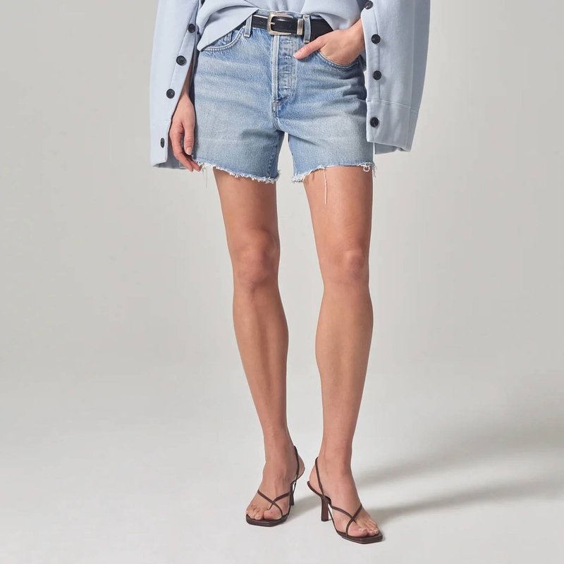 Shop Citizens Of Humanity Annabelle Long Short In Gemini In Blue