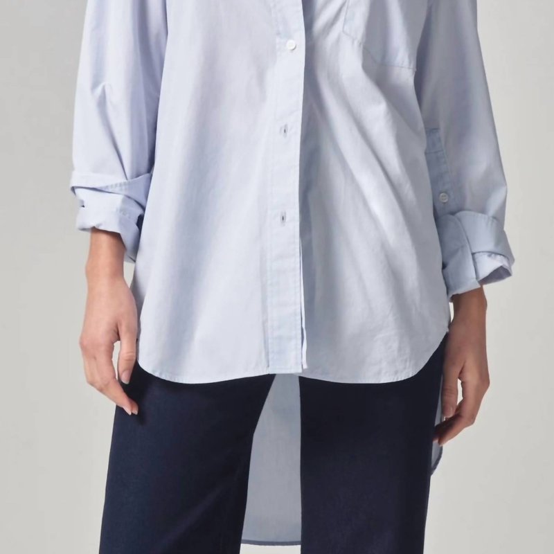 Shop Citizens Of Humanity Cocoon Shirt In Santa Cruz In Blue