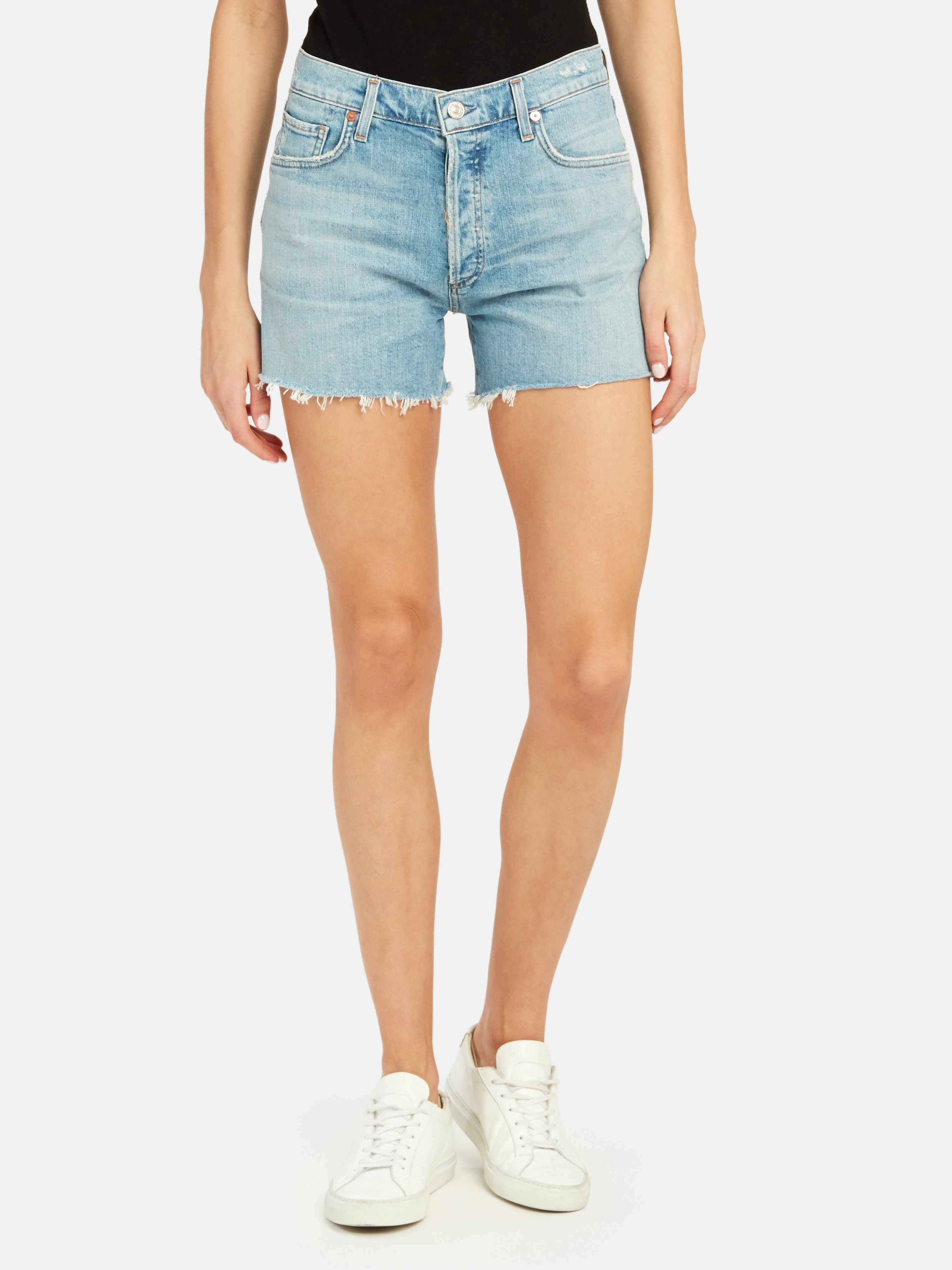 Citizens Of Humanity Marlow High Rise Cutoff Relaxed Shorts In Try Me