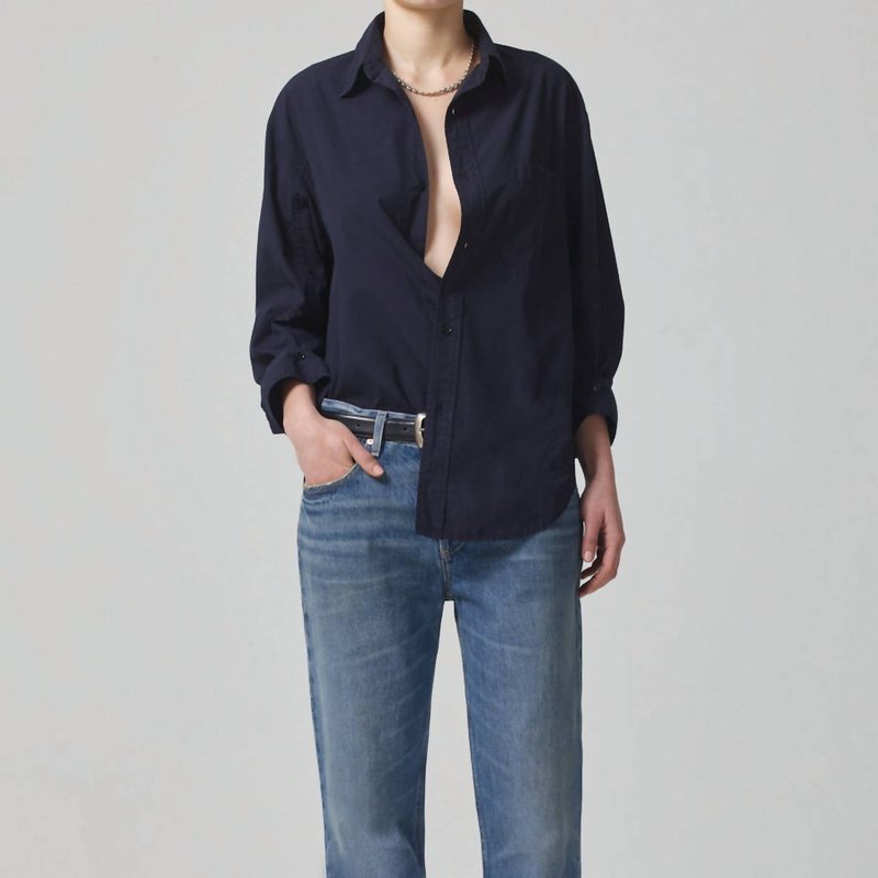 Shop Citizens Of Humanity Neve Low Slung Relaxed Jean In Blue