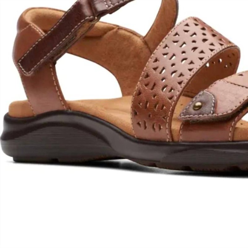 Shop Clarks Kitly Way Leather Sandal In Brown