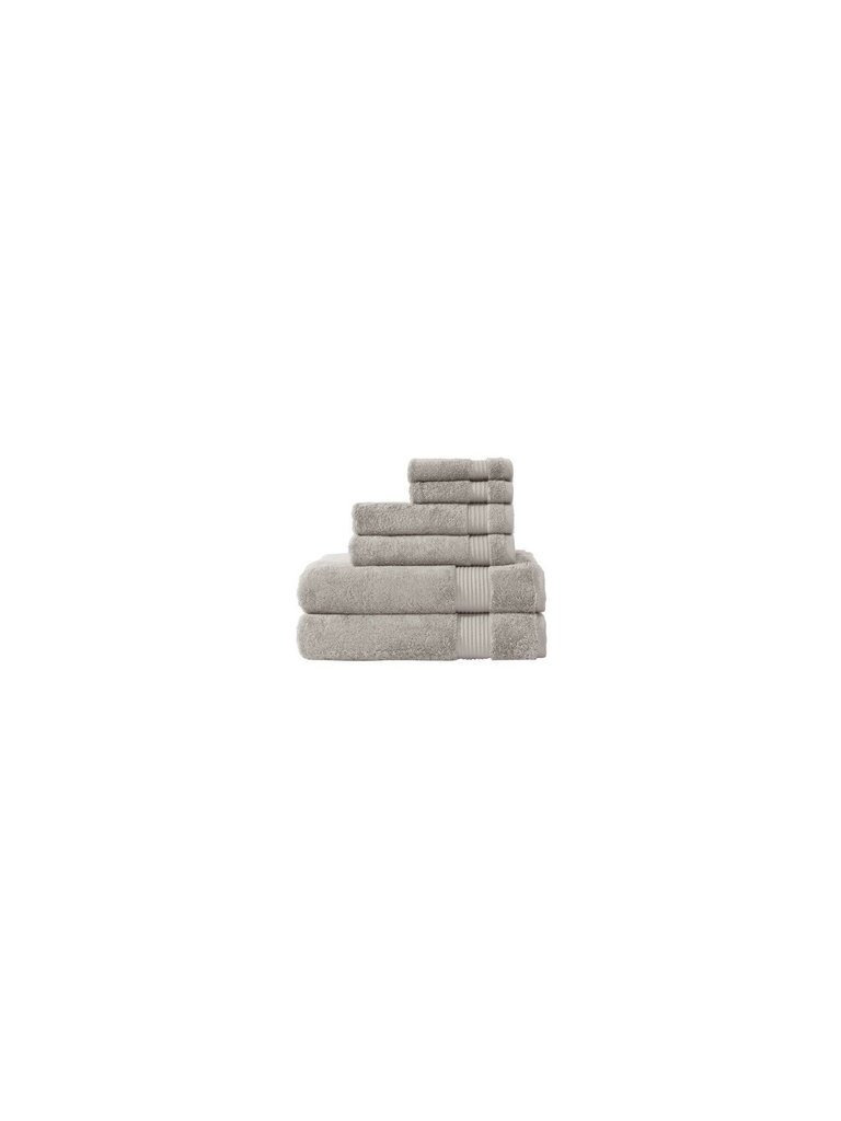 Amadeus 6 Pc Towel Set - Stone