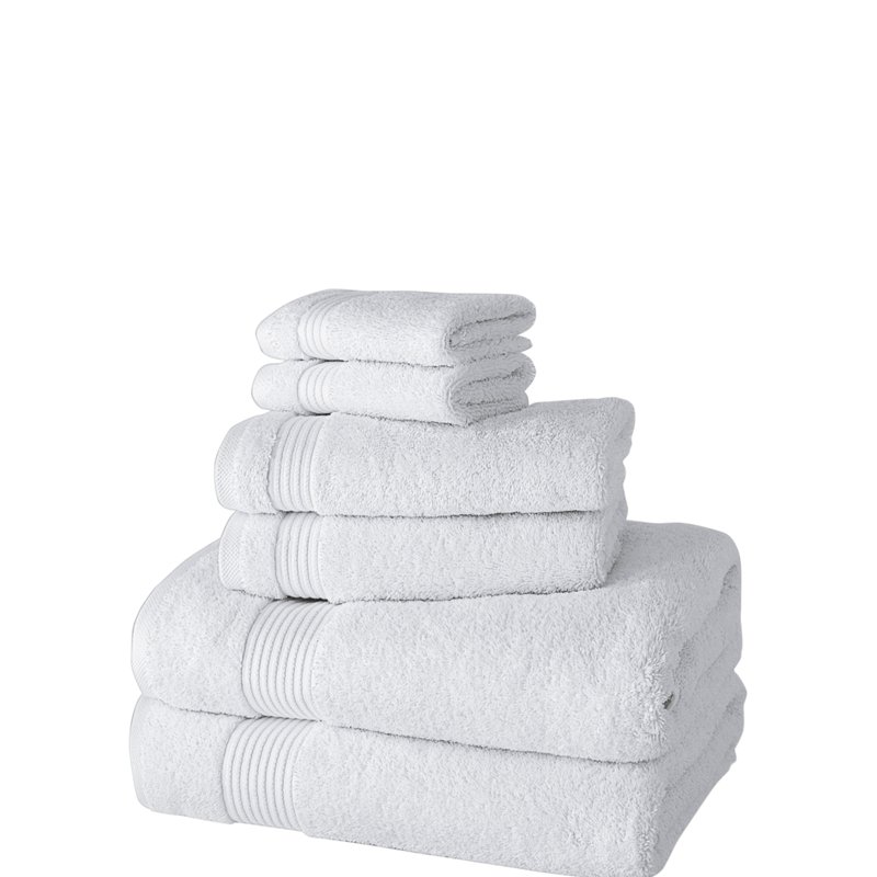 Shop Classic Turkish Towels Amadeus 6 Pc Towel Set In White