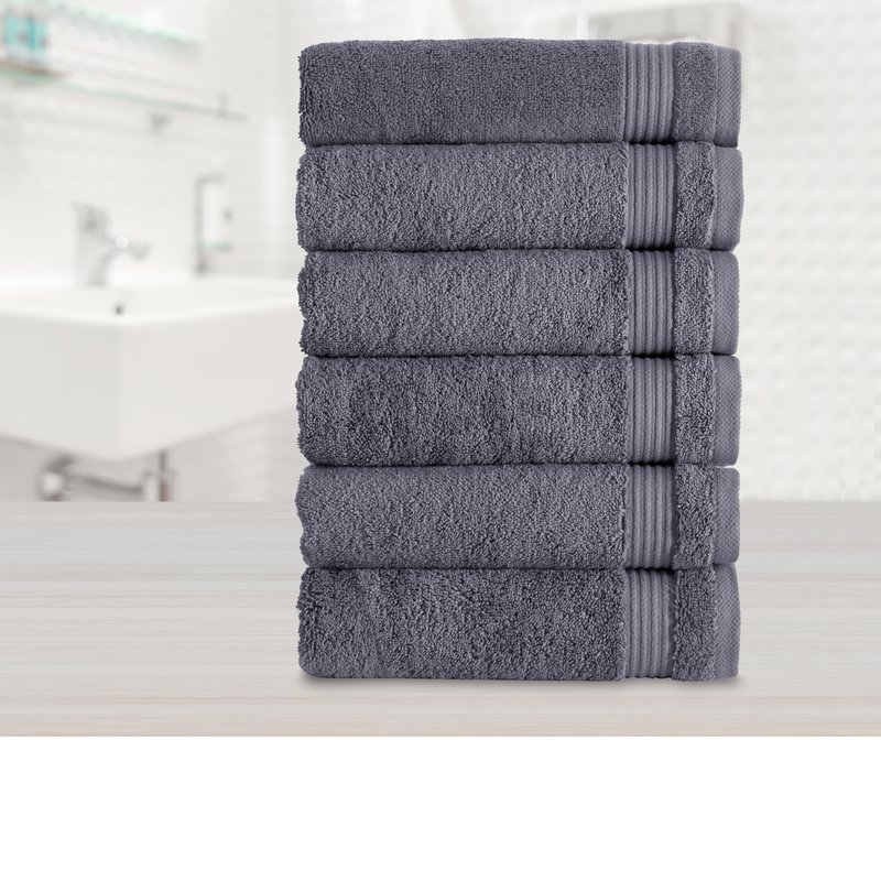 Shop Classic Turkish Towels Amadeus Hand Towel 16x27 In Grey