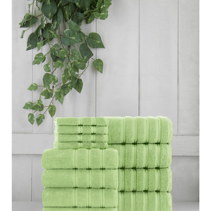 Shop Classic Turkish Towels Antalya 12 Pc Towel Set In Green