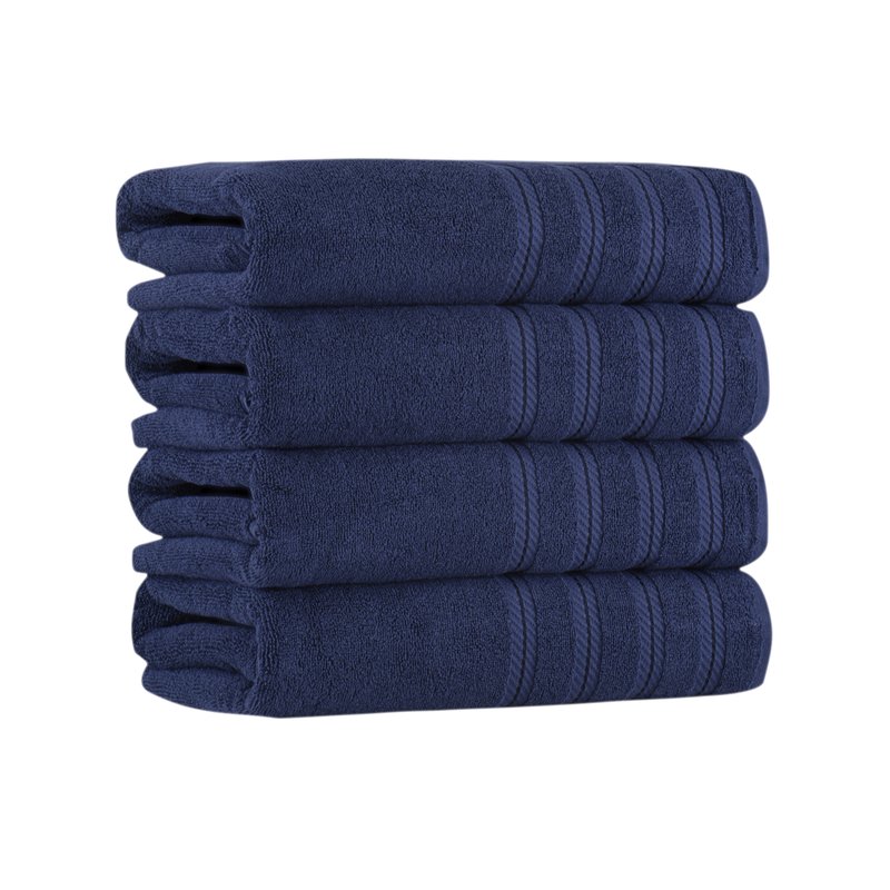 Classic Turkish Towels Antalya Bath Towel 4 Pc 27x55 In Blue