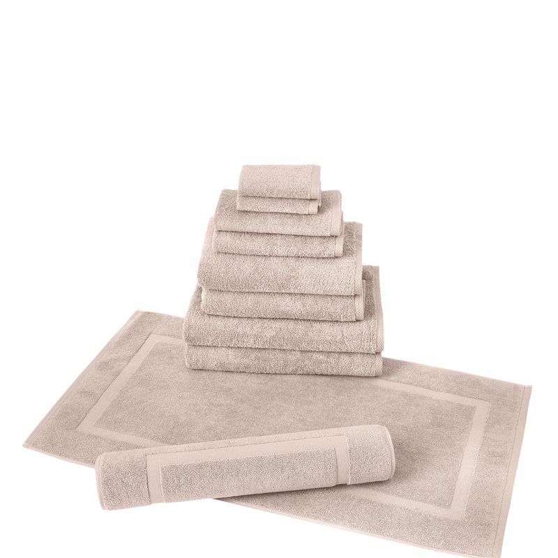 Shop Classic Turkish Towels Arsenal 9 Pc Towel Set With Bathmat In Brown