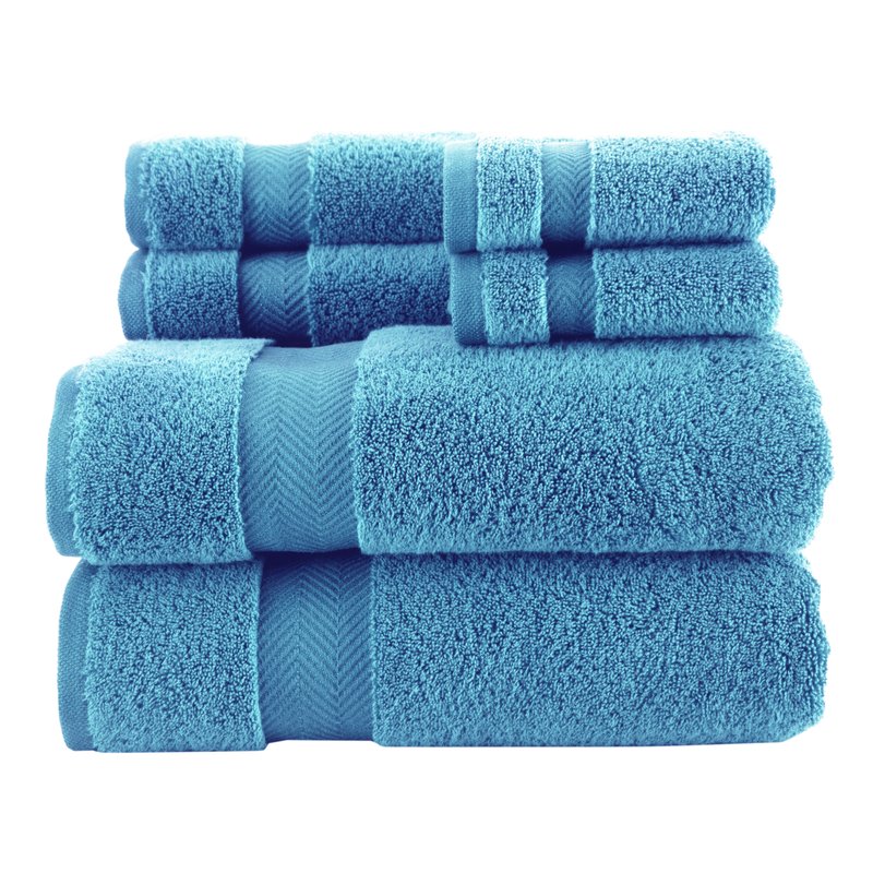 Classic Turkish Towels Becci Luxury Turkish Towel Collection 6 Pc In Blue