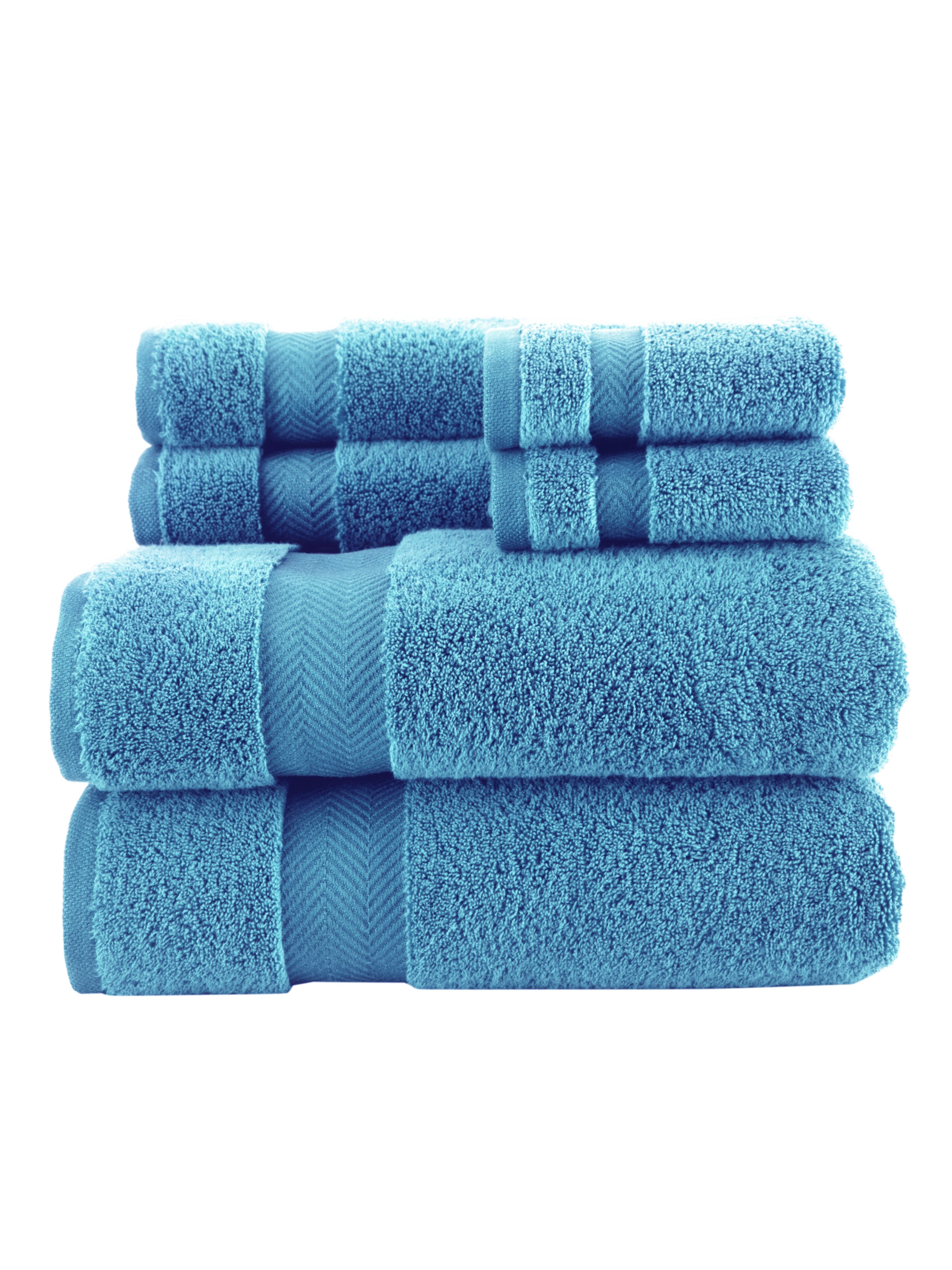 Classic Turkish Towels Becci Luxury Turkish Towel Collection 6 Pc In Blue