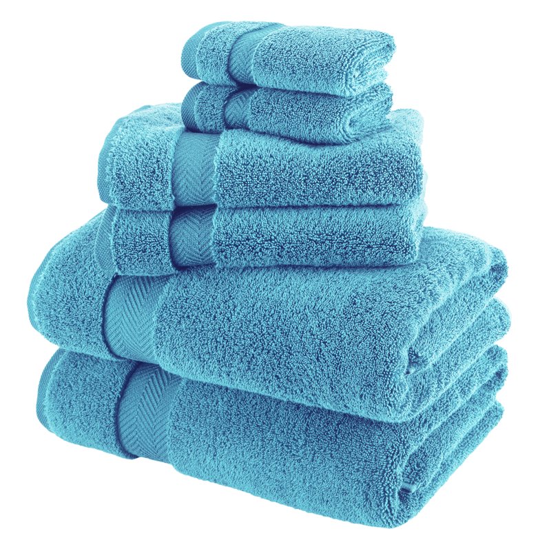 Shop Classic Turkish Towels Becci Luxury Turkish Towel Collection 6 Pc In Blue