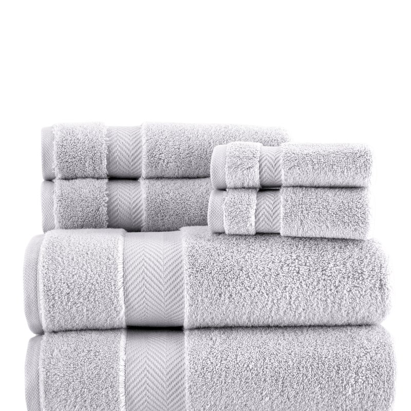 Classic Turkish Towels Becci Luxury Turkish Towel Collection 6 Pc In Grey