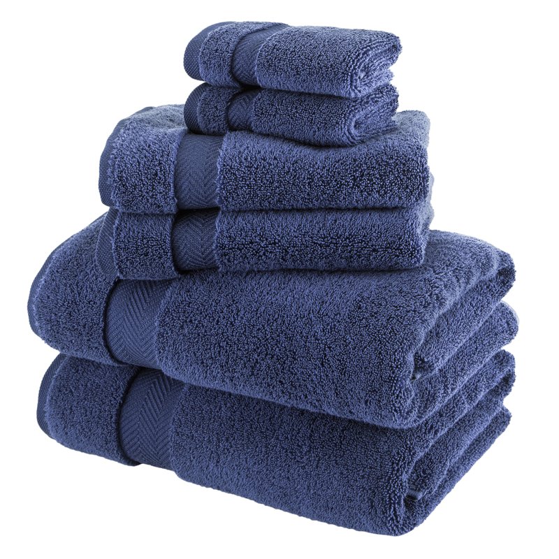 Shop Classic Turkish Towels Becci Luxury Turkish Towel Collection 6 Pc In Blue