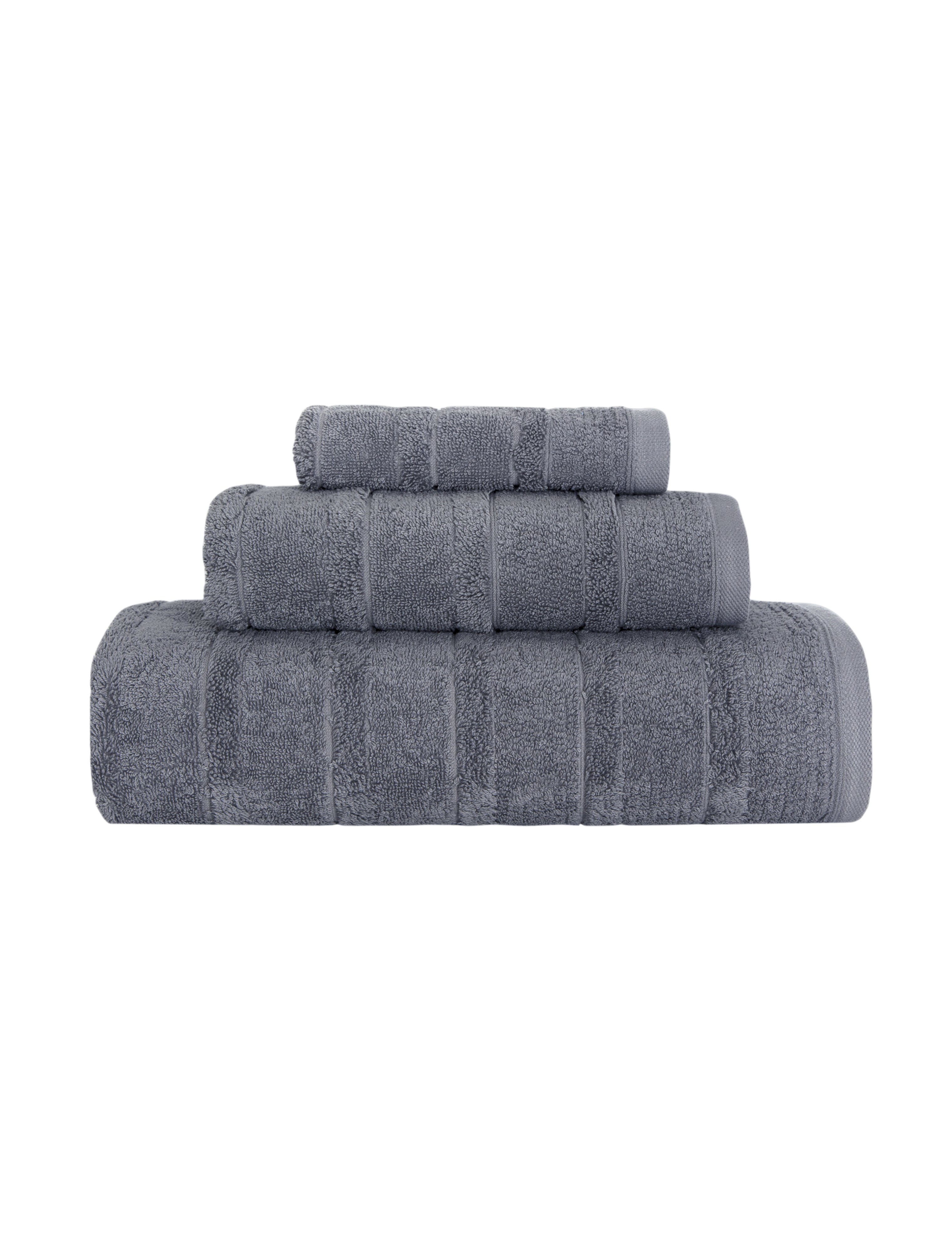 Classic Turkish Towels Genuine Cotton Soft Absorbent Carel And Garen 6 Piece  In Grey
