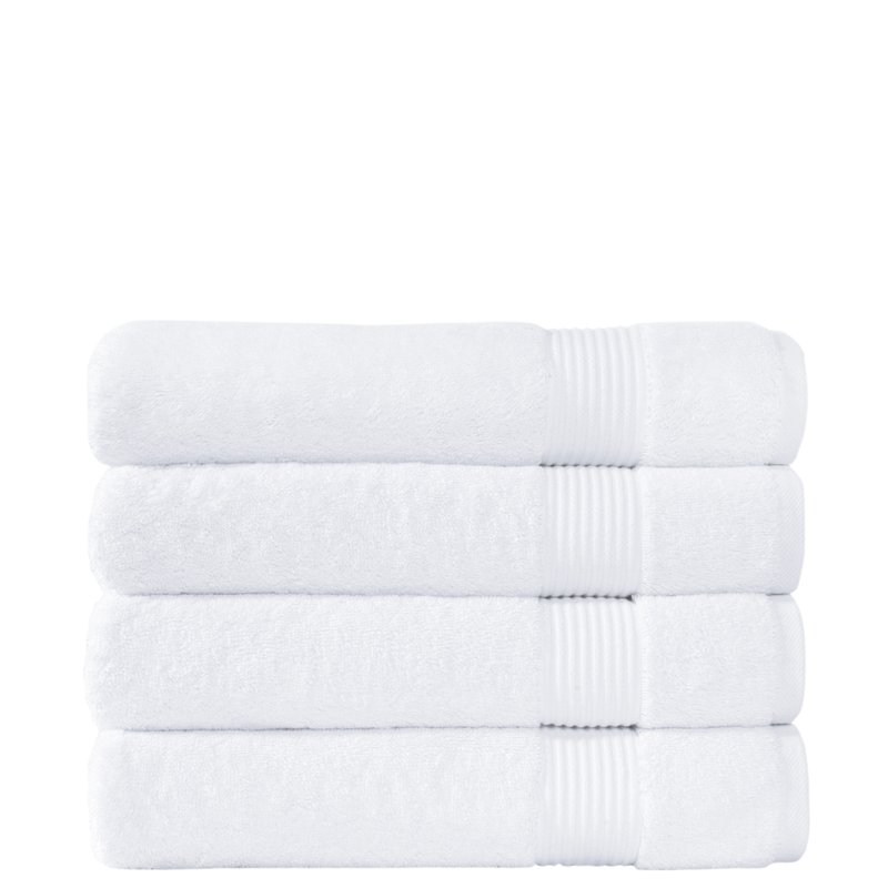 Classic Turkish Towels Genuine Cotton Soft Absorbent Amadeus Bath Towels 30x5 In White