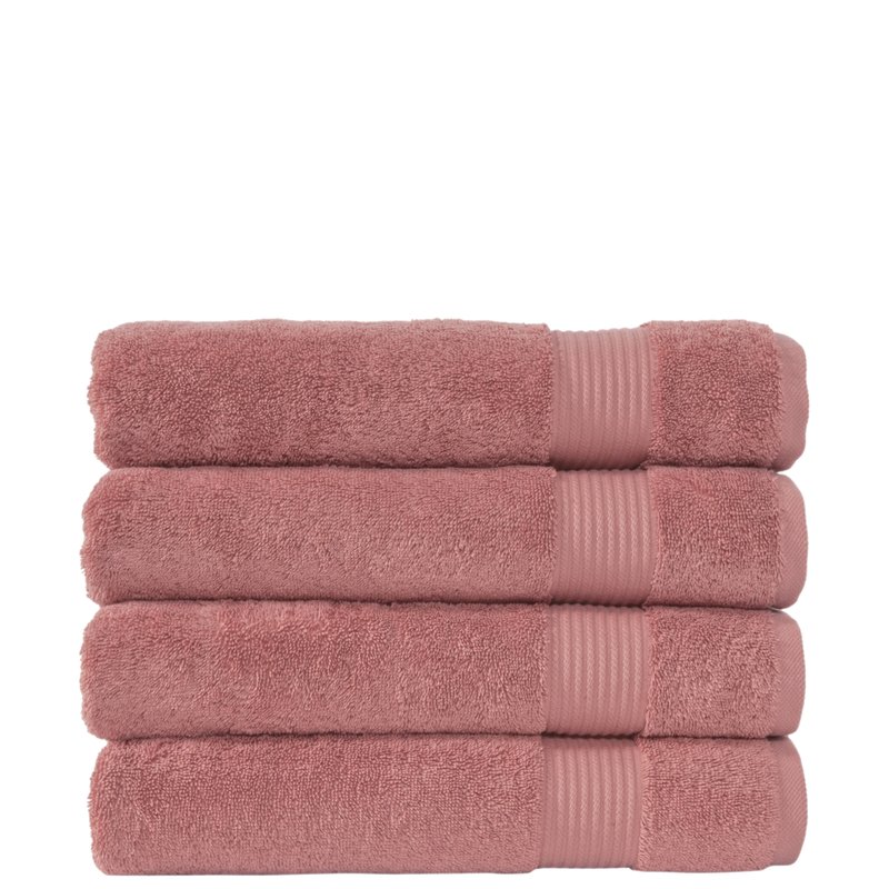 Classic Turkish Towels Genuine Cotton Soft Absorbent Amadeus Bath Towels 30x5 In Pink