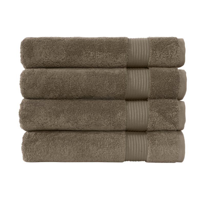 Classic Turkish Towels Genuine Cotton Soft Absorbent Amadeus Bath Towels 30x5 In Brown