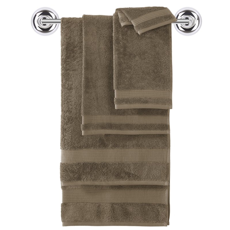 Shop Classic Turkish Towels Genuine Cotton Soft Absorbent Amadeus Bath Towels 30x54 4 Piece Set In Brown