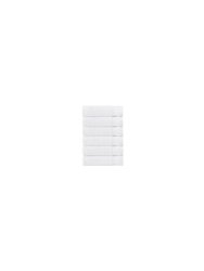 Classic Turkish Towels Genuine Cotton Soft Absorbent Amadeus Hand Towels 16x27 6 Piece Set - White