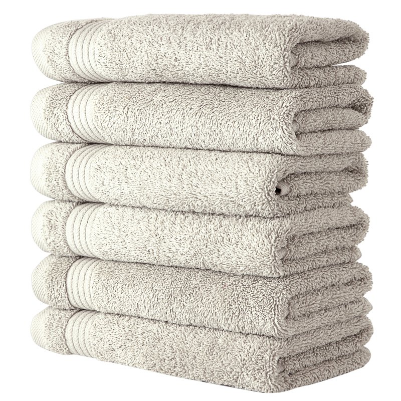 Shop Classic Turkish Towels Genuine Cotton Soft Absorbent Amadeus Hand Towels 16x27 6 Piece Set In White
