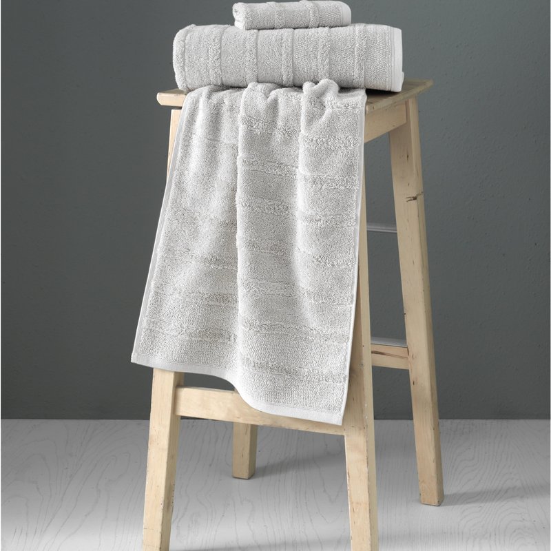 Shop Classic Turkish Towels Genuine Cotton Soft Absorbent Carel And Garen 6 Piece Set With 2 Bath Towels, In Grey