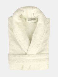 Classic Turkish Towels Shawl Collar 550 GSM Turkish Terry Cloth Robe - Ivory