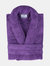 Classic Turkish Towels Shawl Collar 550 GSM Turkish Terry Cloth Robe - Purple