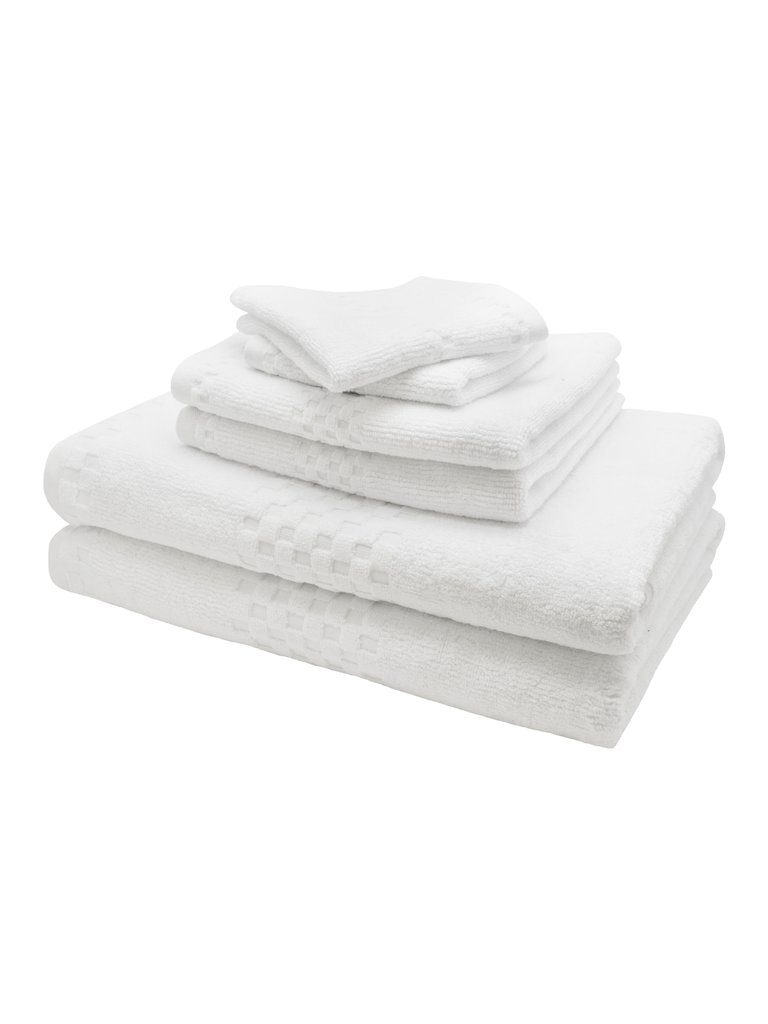 Fairfield 6 Pc Towel Set - White