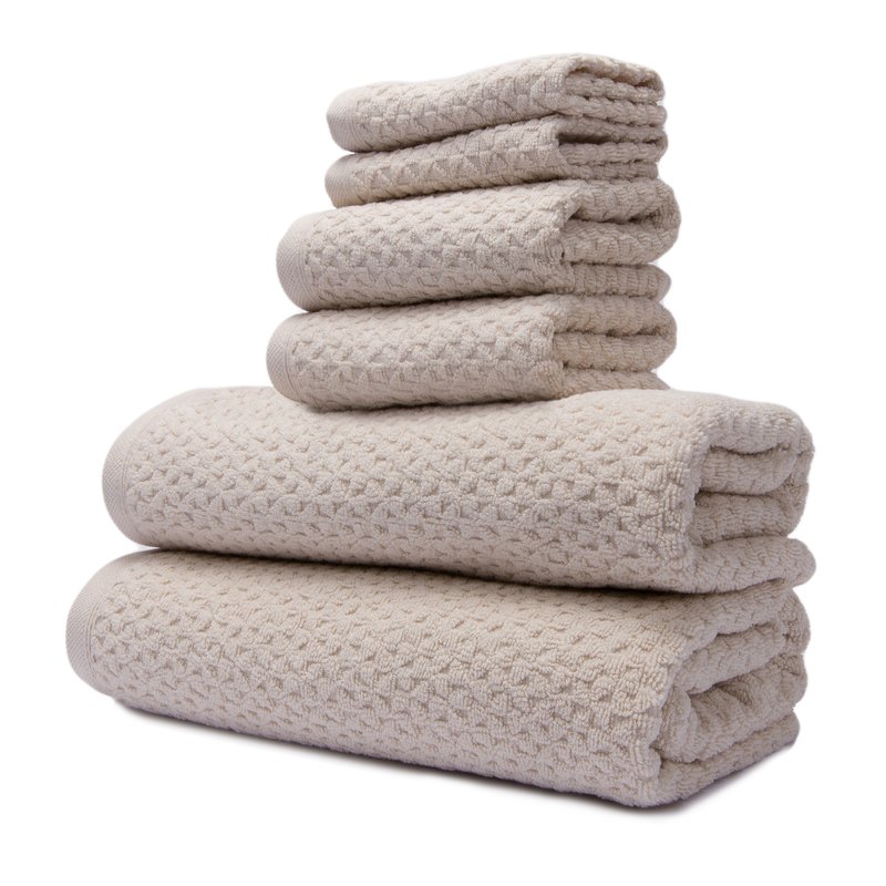 Classic Turkish Towels Hardwick Jacquard 6 Pc Towel Set In Brown