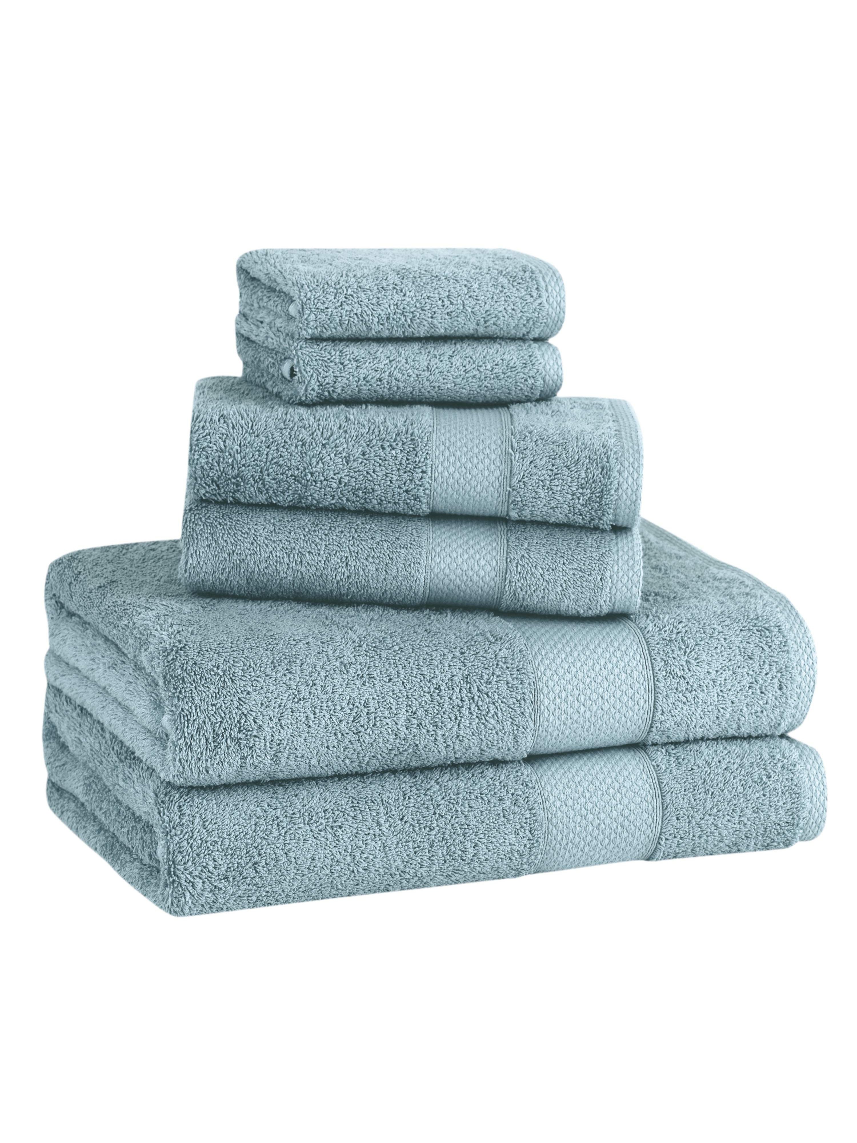 Classic Turkish Towels Genuine Cotton Soft Absorbent Luxury Madison 6 Piece S In Blue