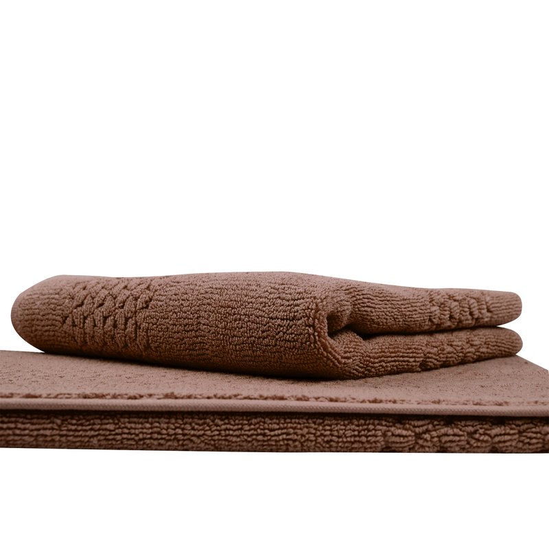 Shop Classic Turkish Towels Meital 2 Pc Bath Mat Set In Brown